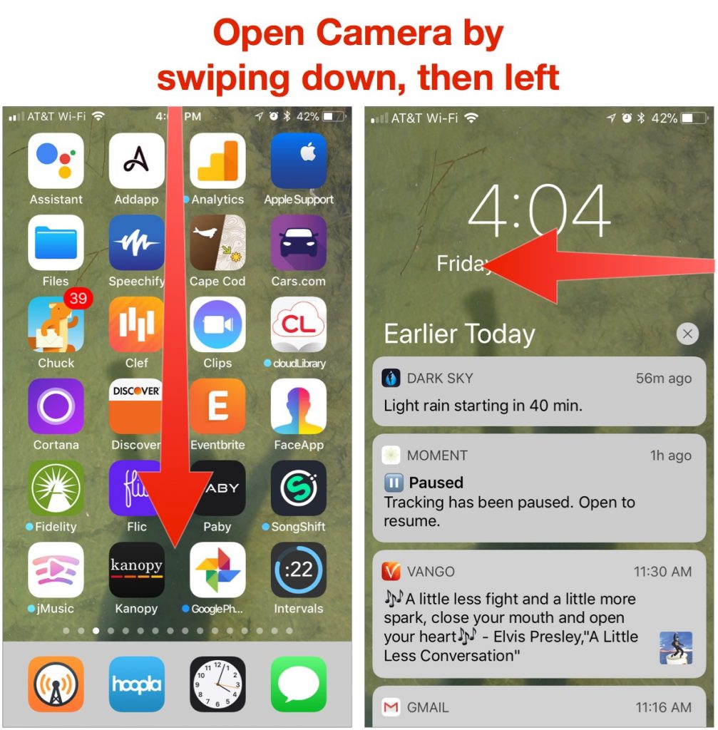 The New Two-Swipe Shortcut for the Camera in iOS