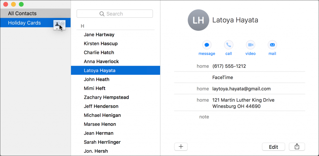 Print Labels for Your Holiday Cards with Apple’s Contacts App