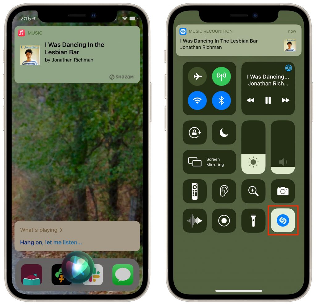 Name That Tune with Siri or Control Center