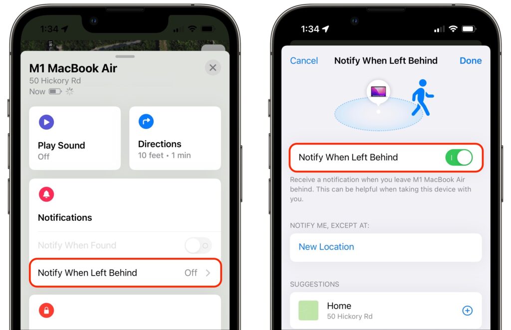 Stop Forgetting Your Apple Gear with “Notify When Left Behind”